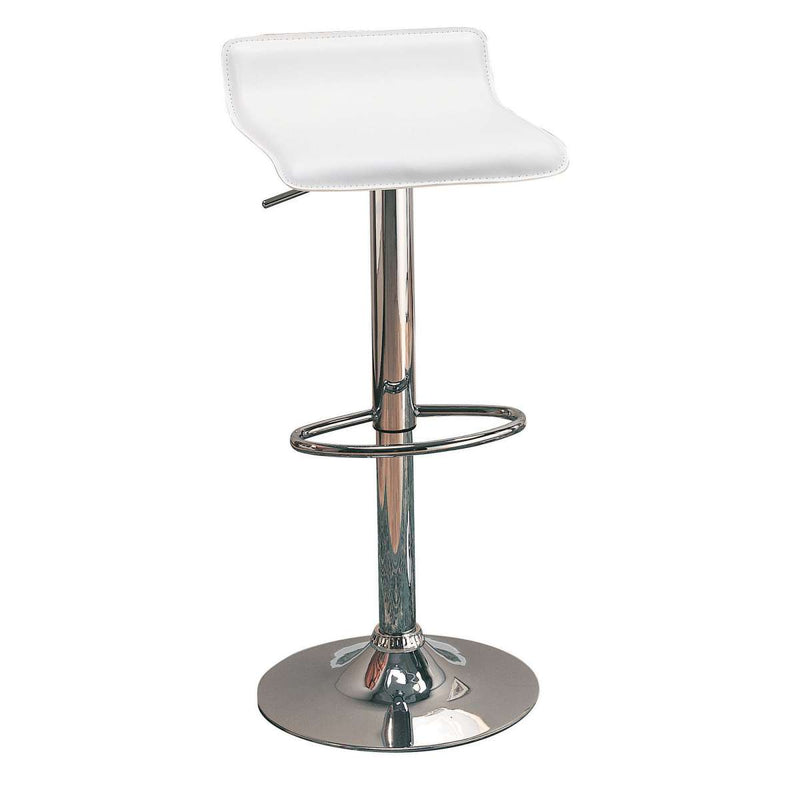 Contemporary Backless Seat Bar Stool, White ,Set Of 2  By Benzara | Bar Stools |  Modishstore 
