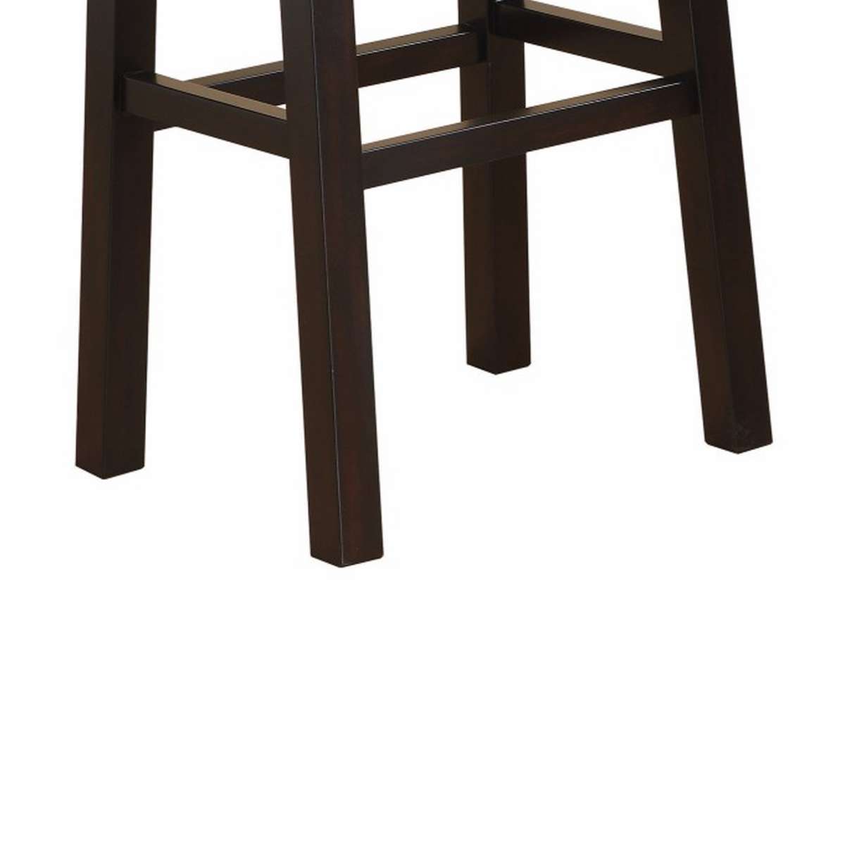 Wooden Sofie Backless Counter Height Stool, Black, Set Of 2  By Benzara | Counter Stools |  Modishstore  - 4
