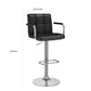 Grid Adjustable Swiveling Bar Stool, Black  By Benzara | Bar Stools |  Modishstore  - 5