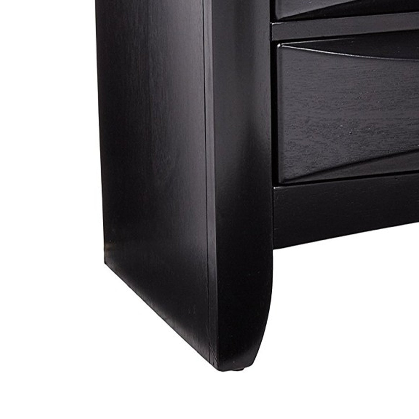 Wooden 2 Drawer Nightstand With Tray, Black By Benzara | Nightstands | Modishstore - 2