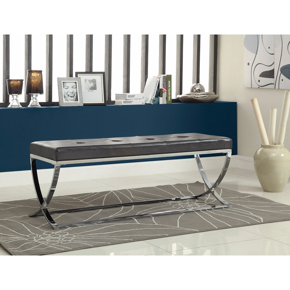 Stylishly Compelling Bench, Black  By Benzara | Stools & Benches |  Modishstore 