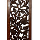Mango Wood Wall Panel Hand Crafted With Leaves And Scroll Work Motif, Brown  By Benzara | Wall Decor |  Modishstore  - 4