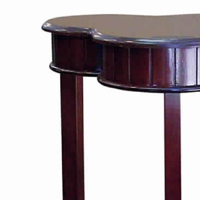 Clover Shaped Wooden End Table With Flared Legs, Cherry Brown By Benzara | Side Tables |  Modishstore  - 4