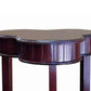 Clover Shaped Wooden End Table With Flared Legs, Cherry Brown By Benzara | Side Tables |  Modishstore  - 3