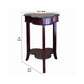 Clover Shaped Wooden End Table With Flared Legs, Cherry Brown By Benzara | Side Tables |  Modishstore  - 2