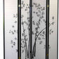 Wood And Paper 4 Panel Room Divider With Bamboo Print, White And Black By Benzara | Room Divider |  Modishstore  - 4