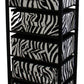 Animal Print Metal Rack With 6 Spacious Drawers, Black And White By Benzara | Shelves & Shelving Units |  Modishstore  - 3