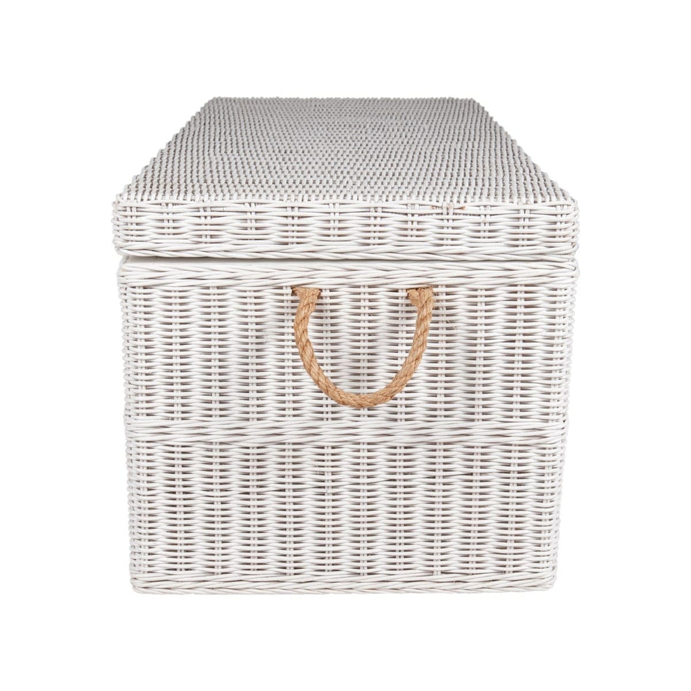 Boca Storage Bench-White by Jeffan | Bins, Baskets & Buckets | Modishstore - 3