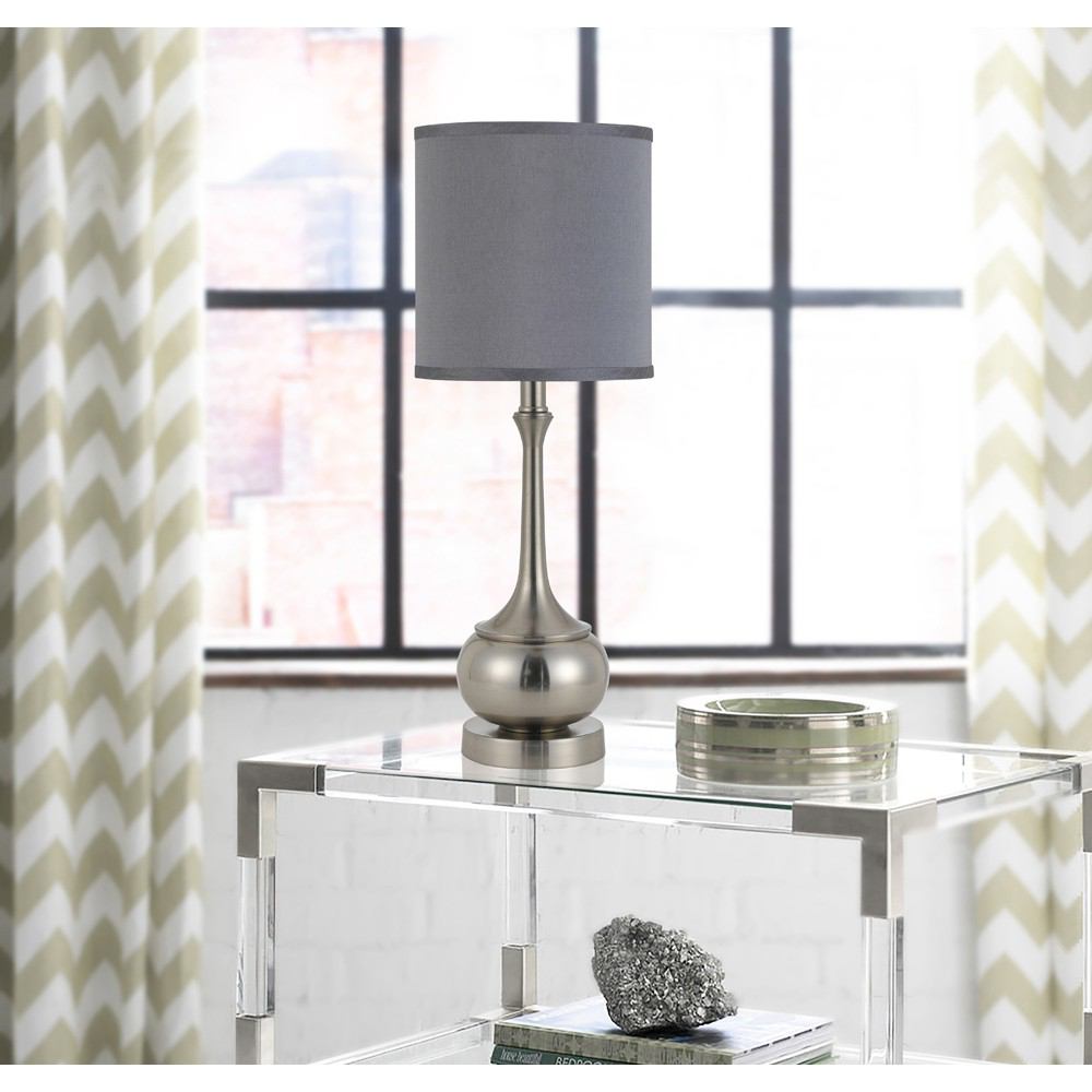Cal Lighting BO-2256TB-BS 100W Tapron Metal Accent Lamp | Modishstore | Table Lamps