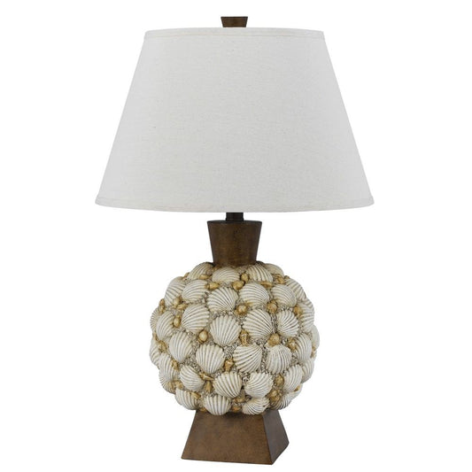 Cal Lighting BO-2614TB 150W Seashell Resin Table Lamp | Modishstore | Table Lamps