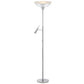 Cal Lighting BO-2697TR Led Metal/Glass Torchiere With Led Reading Lamp-2