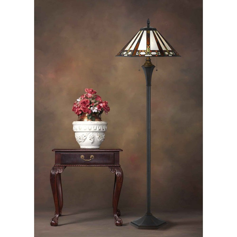 Cal Lighting BO-2717FL 60W X 2 Tiffany Floor Lamp | Modishstore | Floor Lamps