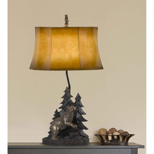 Cal Lighting BO-2733TB 150W 3 Way Forest Resin Table Lamp | Modishstore | Table Lamps