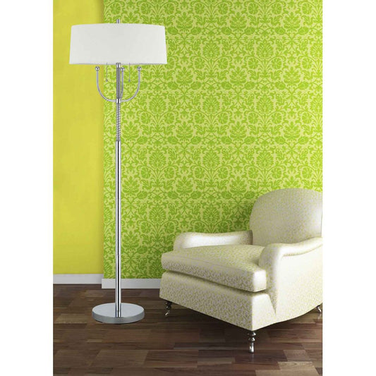 Cal Lighting BO-2742FL Lesina Metal Table Lamp With Linen Shade | Modishstore | Table Lamps