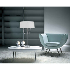 Cal Lighting BO-2742TB Lesina Metal Floor Lamp With Linen Shade