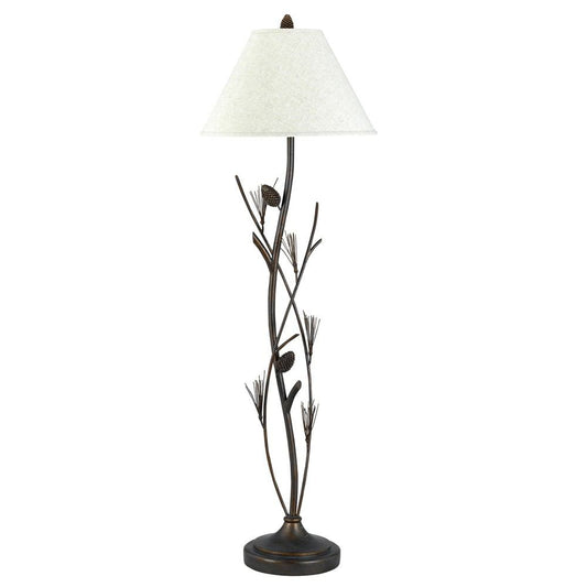 Cal Lighting BO-961FL 150W 3Way Pine Twig Iron Floor Lamp | Modishstore | Floor Lamps