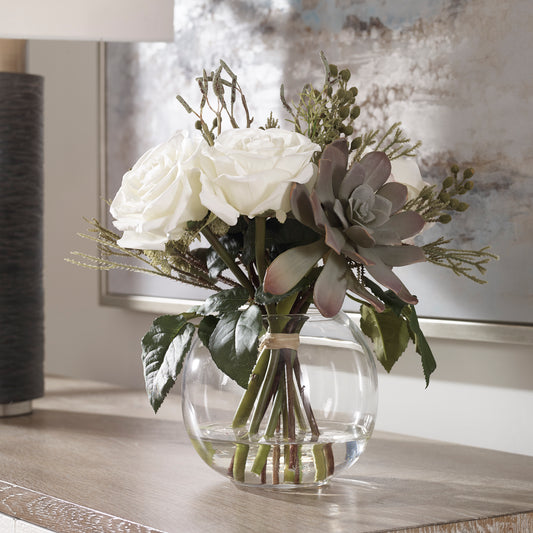 Uttermost Belmonte Floral Bouquet & Vase | Modishstore | Vases
