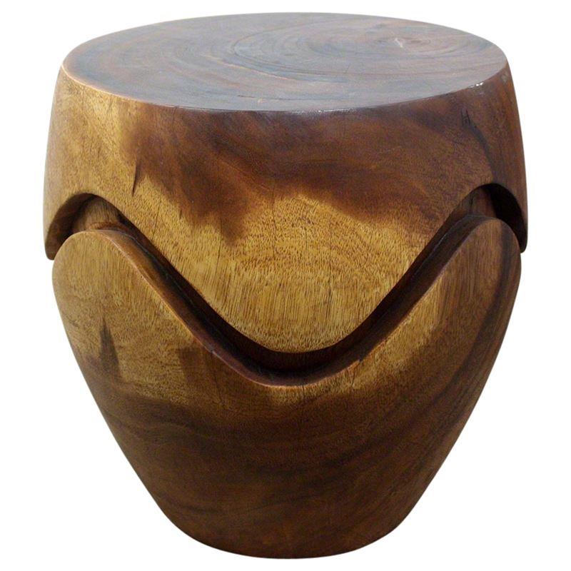 Haussmann Barrel Puzzle Drum 18" Dia - Walnut | Coffee Tables | Modishstore-5