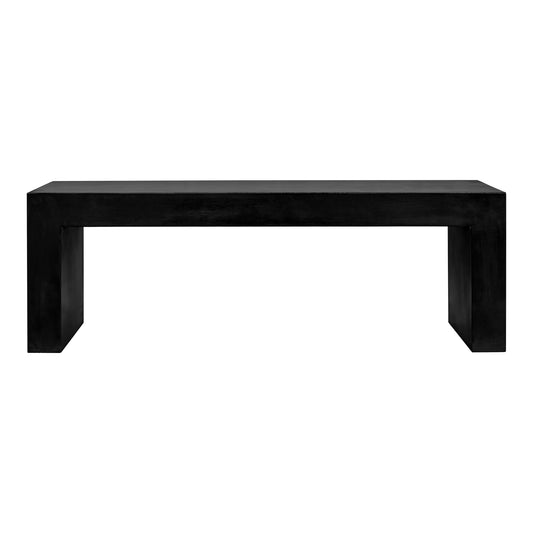 Lazarus Outdoor Bench Black By Moe's Home Collection | Outdoor Stools & Benches | Modishstore - 1
