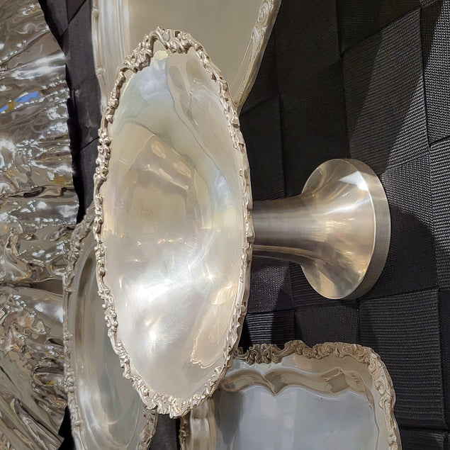 Pewter Platter 11.5"D Round Wall Art By Gold Leaf Design Group | Wall Art | Modishstore - 2