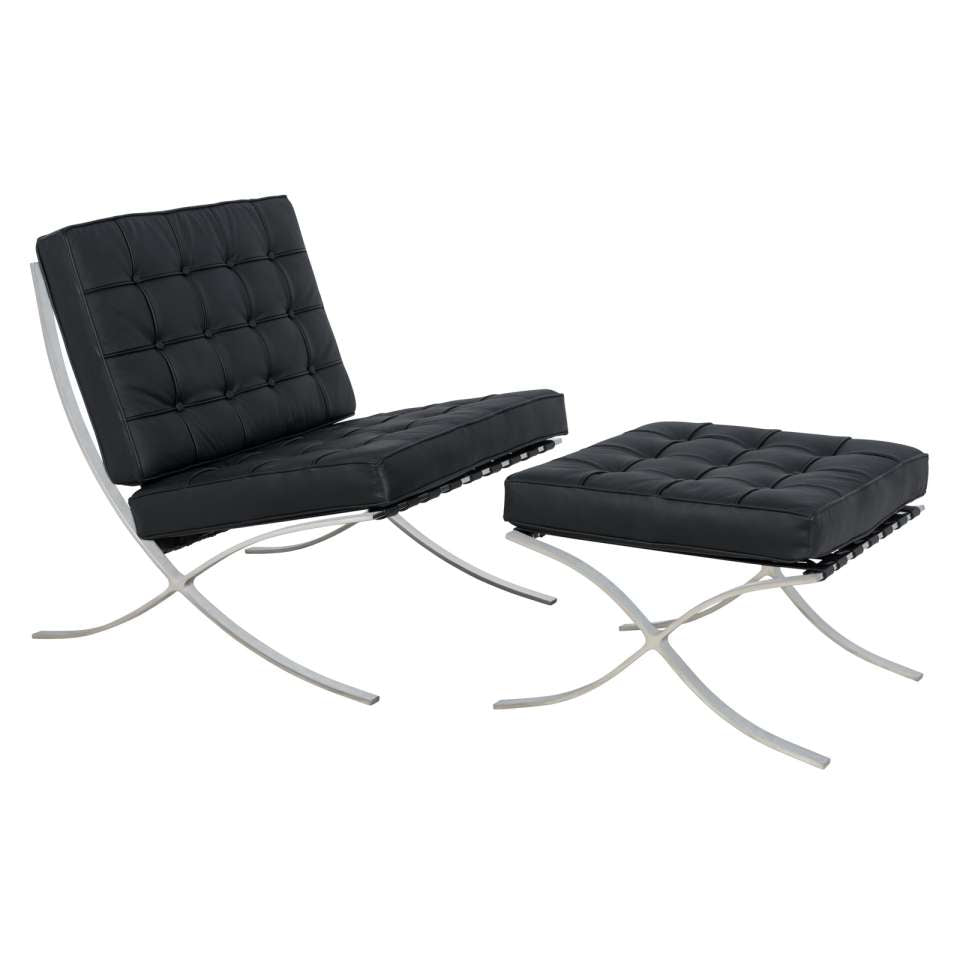 LeisureMod Bellefonte Style Modern Pavilion Chair & Ottoman | Lounge Chairs | Modishstore - 3