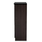 baxton studio colburn modern and contemporary 5 drawer dark brown finish wood tallboy storage chest | Modish Furniture Store-3