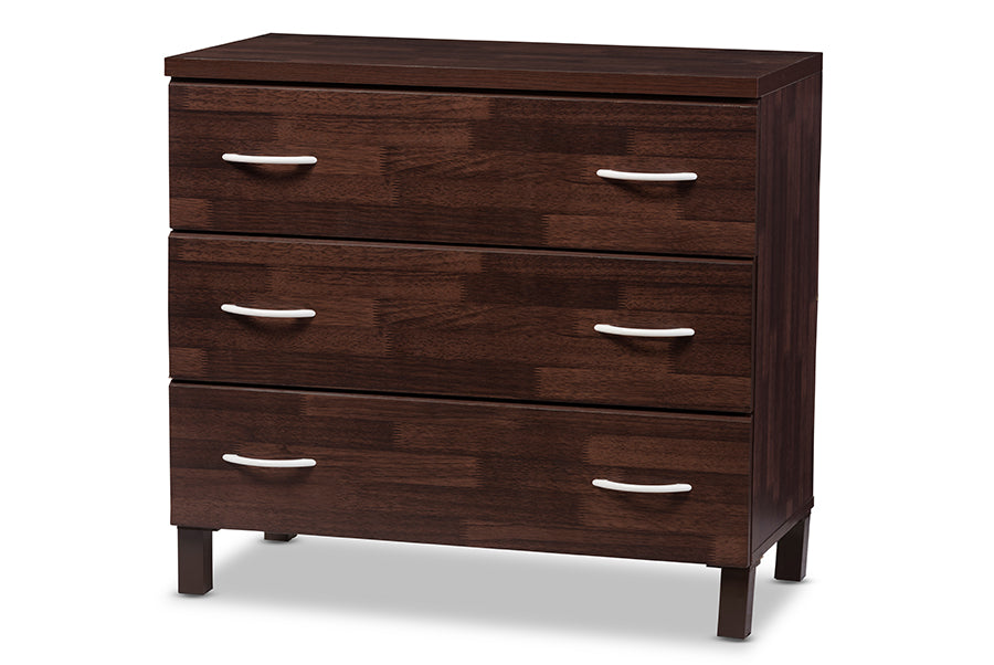 baxton studio maison modern and contemporary oak brown finish wood 3 drawer storage chest | Modish Furniture Store-4