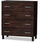 baxton studio maison modern and contemporary oak brown finish wood 4 drawer storage chest | Modish Furniture Store-2