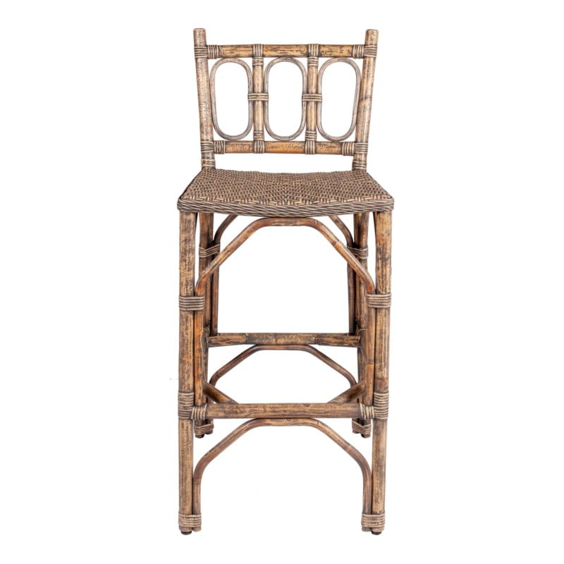 Fela Rattan Barstool, Grey Wash by Jeffan | Bar Stools | Modishstore - 5