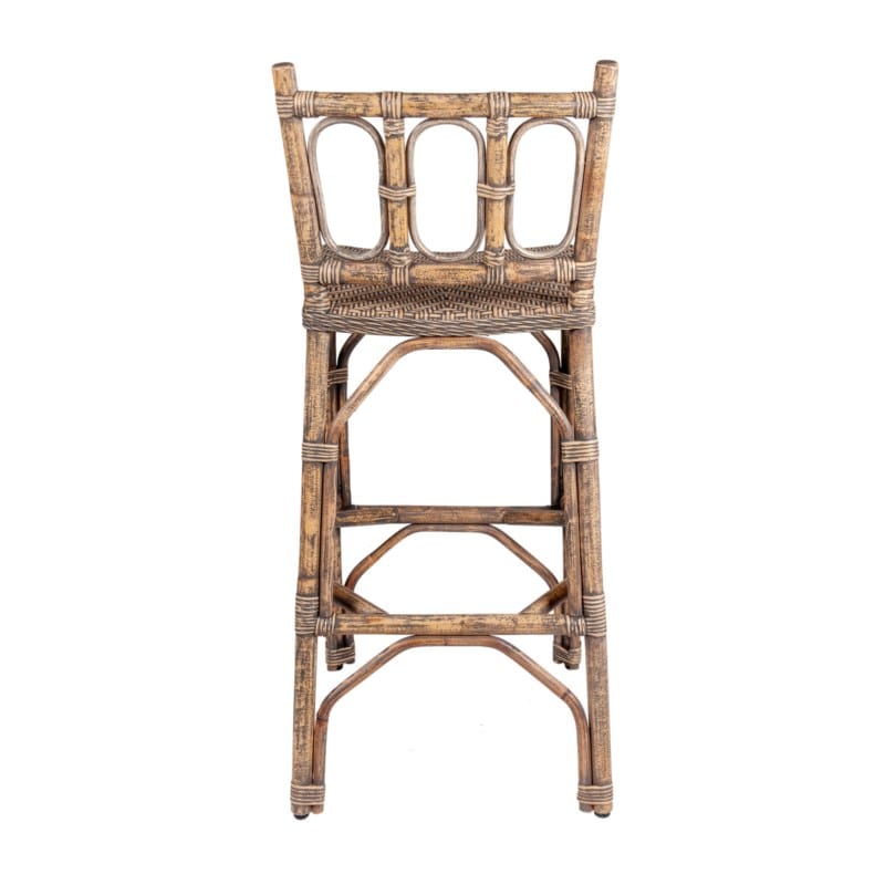 Fela Rattan Barstool, Grey Wash by Jeffan | Bar Stools | Modishstore - 3