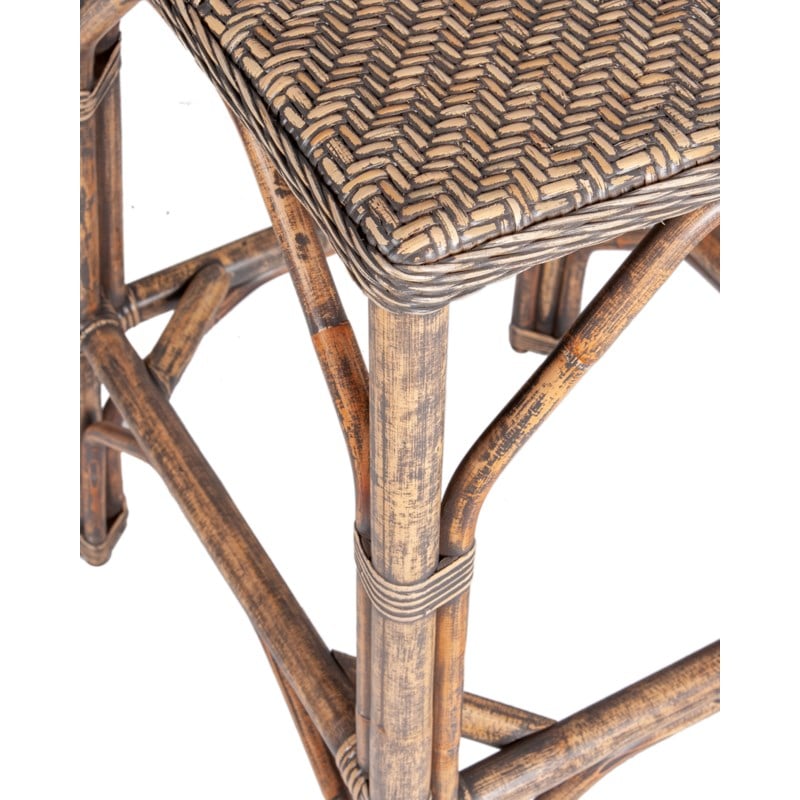 Fela Rattan Barstool, Grey Wash by Jeffan | Bar Stools | Modishstore - 4