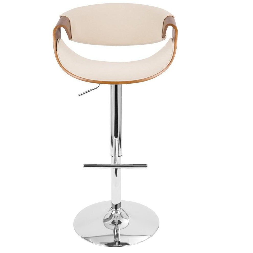 LumiSource Curvo Height Adjustable Barstool with Swivel-7