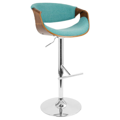 LumiSource Curvo Height Adjustable Barstool with Swivel-3