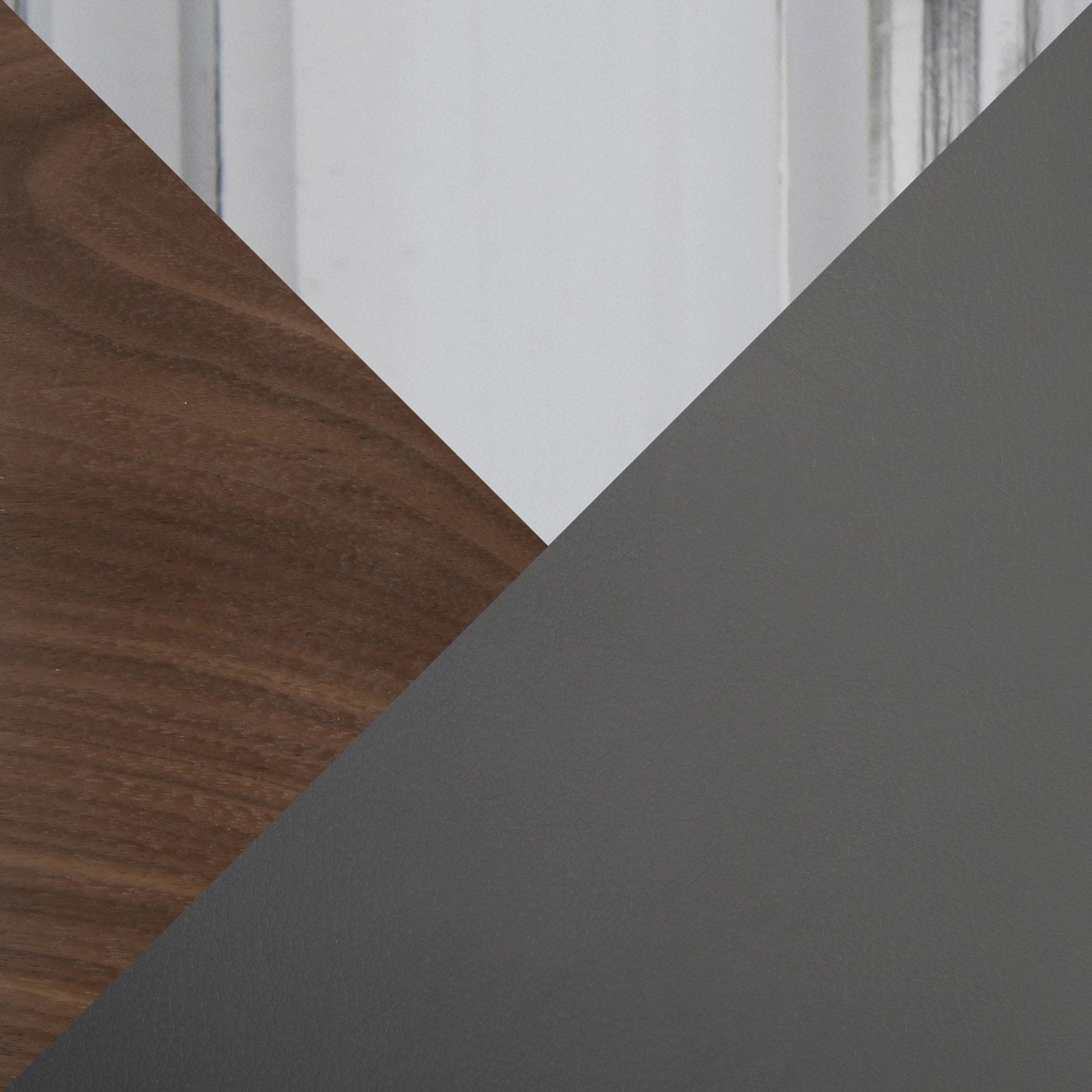 Mason Contemporary Adjustable Barstool with Swivel in Chrome Metal, Walnut Wood and Grey Faux Leather with Rounded Rectangle Footrest By LumiSource - Set of 2 | Bar Stools | Modishstore - 3