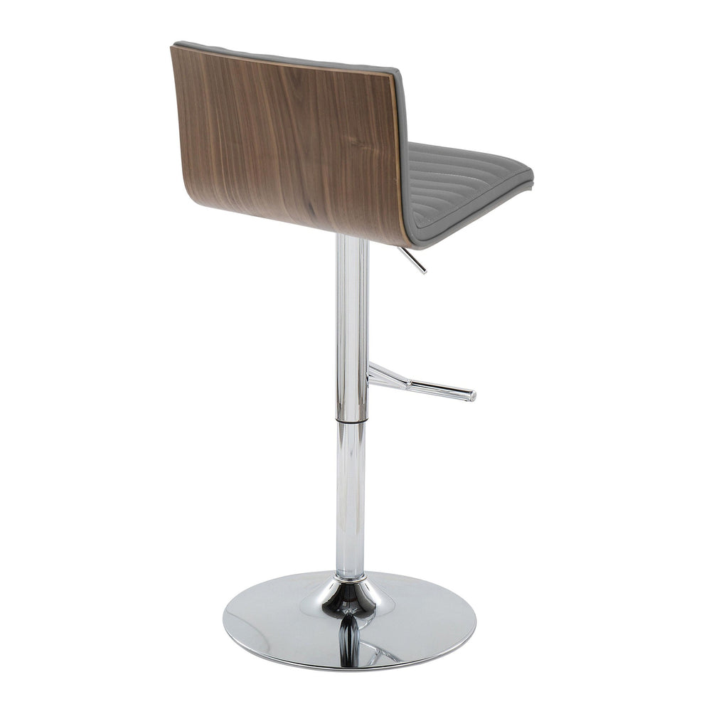 Mason Contemporary Adjustable Barstool with Swivel in Chrome Metal By LumiSource - Set of 2 | Bar Stools | Modishstore - 6