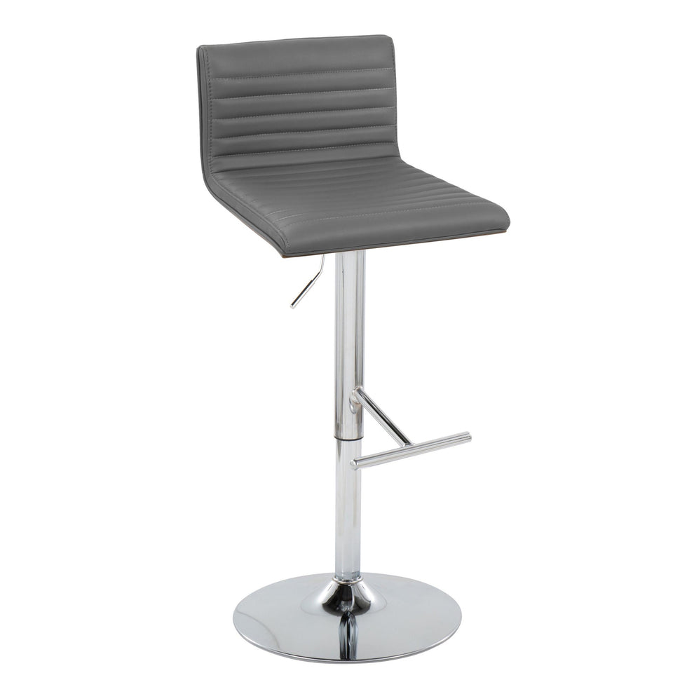 Mason Contemporary Adjustable Barstool with Swivel in Chrome Metal By LumiSource - Set of 2 | Bar Stools | Modishstore - 4
