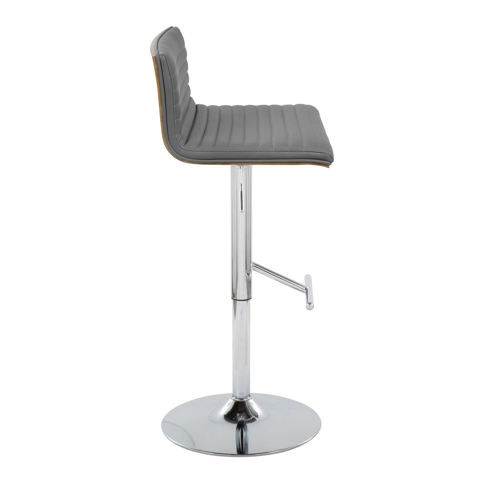 Mason Contemporary Adjustable Barstool with Swivel in Chrome Metal By LumiSource - Set of 2 | Bar Stools | Modishstore - 5