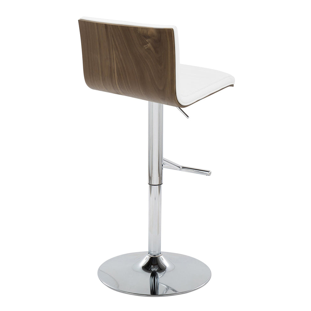 Mason Contemporary Adjustable Barstool with Swivel in Chrome Metal By LumiSource - Set of 2 | Bar Stools | Modishstore - 13