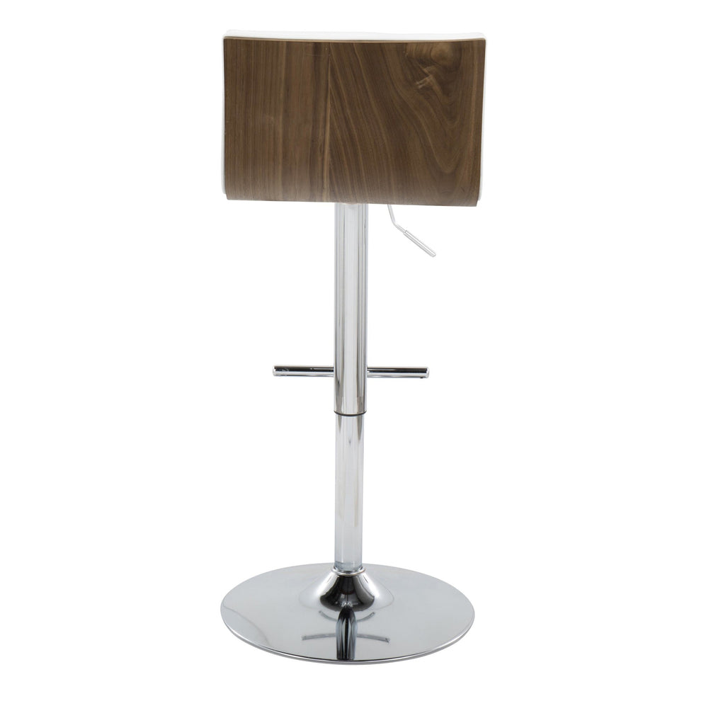 Mason Contemporary Adjustable Barstool with Swivel in Chrome Metal By LumiSource - Set of 2 | Bar Stools | Modishstore - 14