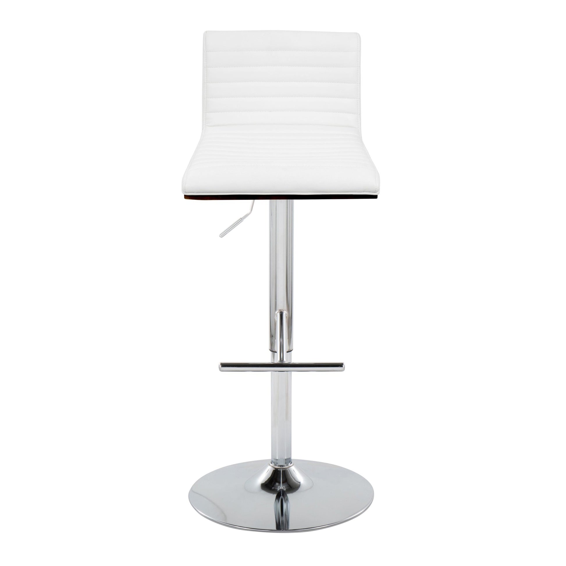 Mason Contemporary Adjustable Barstool with Swivel in Chrome Metal By LumiSource - Set of 2 | Bar Stools | Modishstore - 9