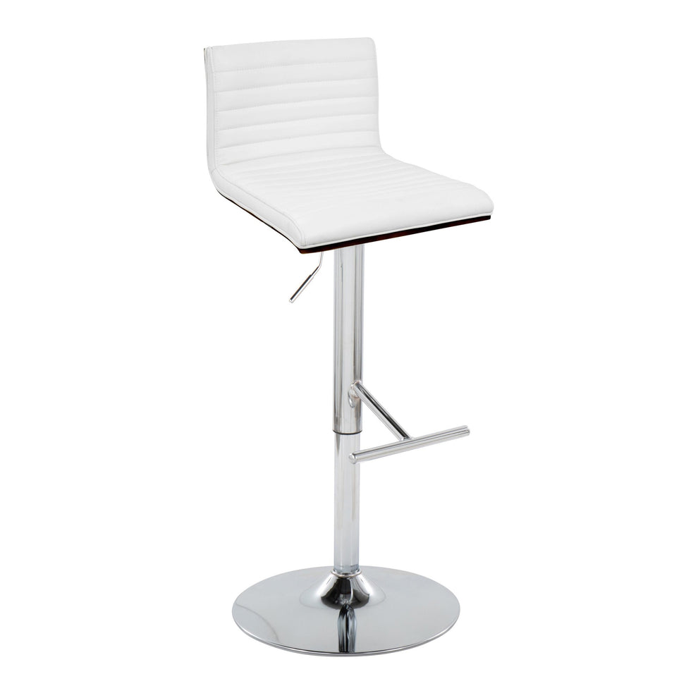 Mason Contemporary Adjustable Barstool with Swivel in Chrome Metal By LumiSource - Set of 2 | Bar Stools | Modishstore - 11