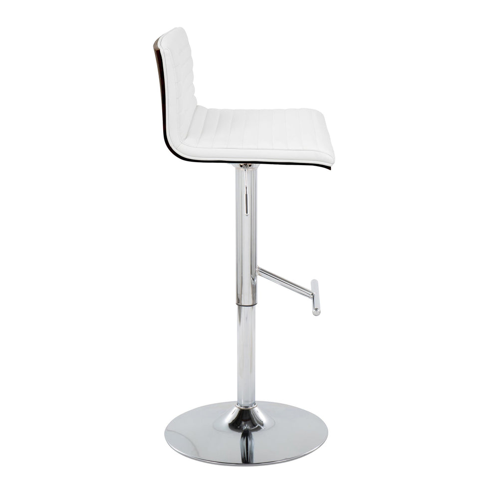 Mason Contemporary Adjustable Barstool with Swivel in Chrome Metal By LumiSource - Set of 2 | Bar Stools | Modishstore - 12