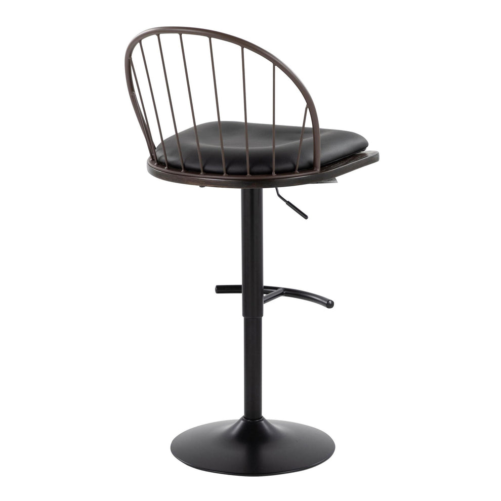 Riley Adjustable Barstool - Set of 2 Black By LumiSource | Bar Stools | Modishstore - 15