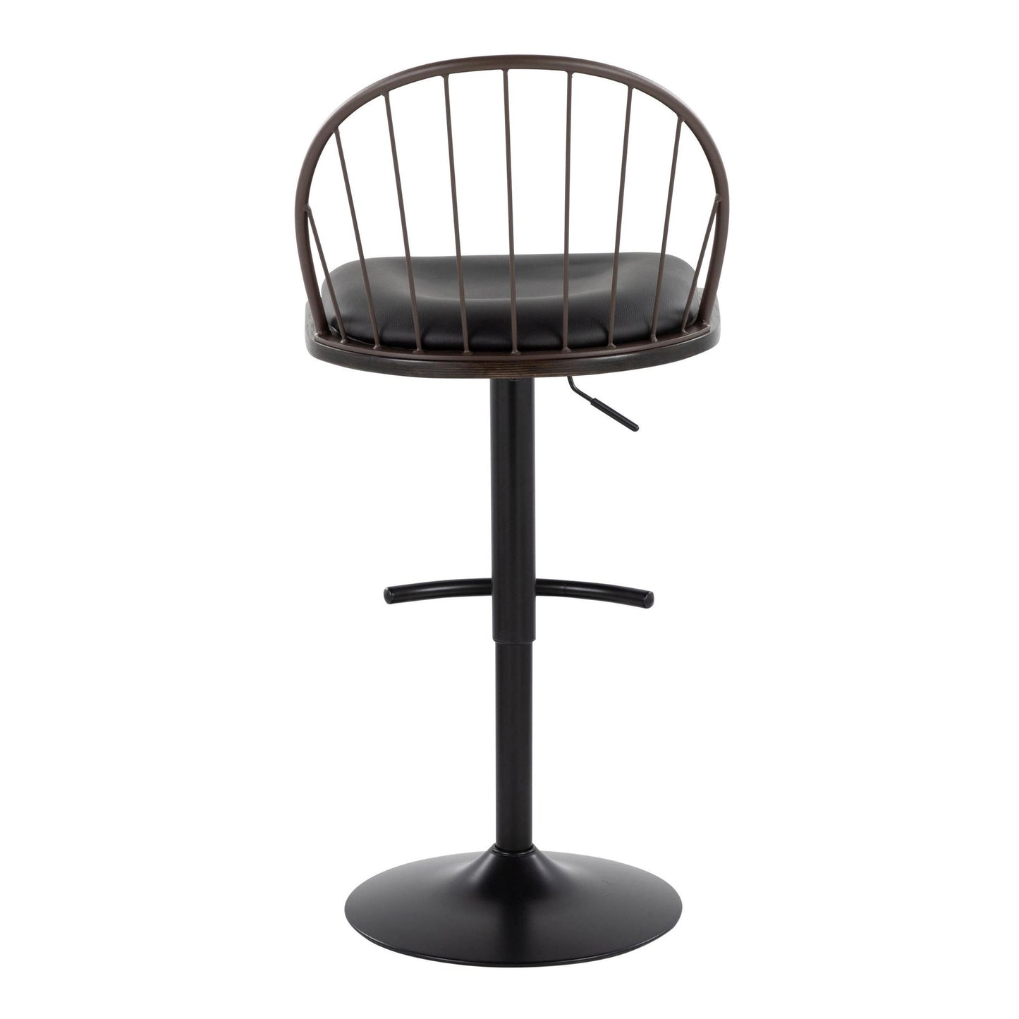 Riley Adjustable Barstool - Set of 2 Black By LumiSource | Bar Stools | Modishstore - 16