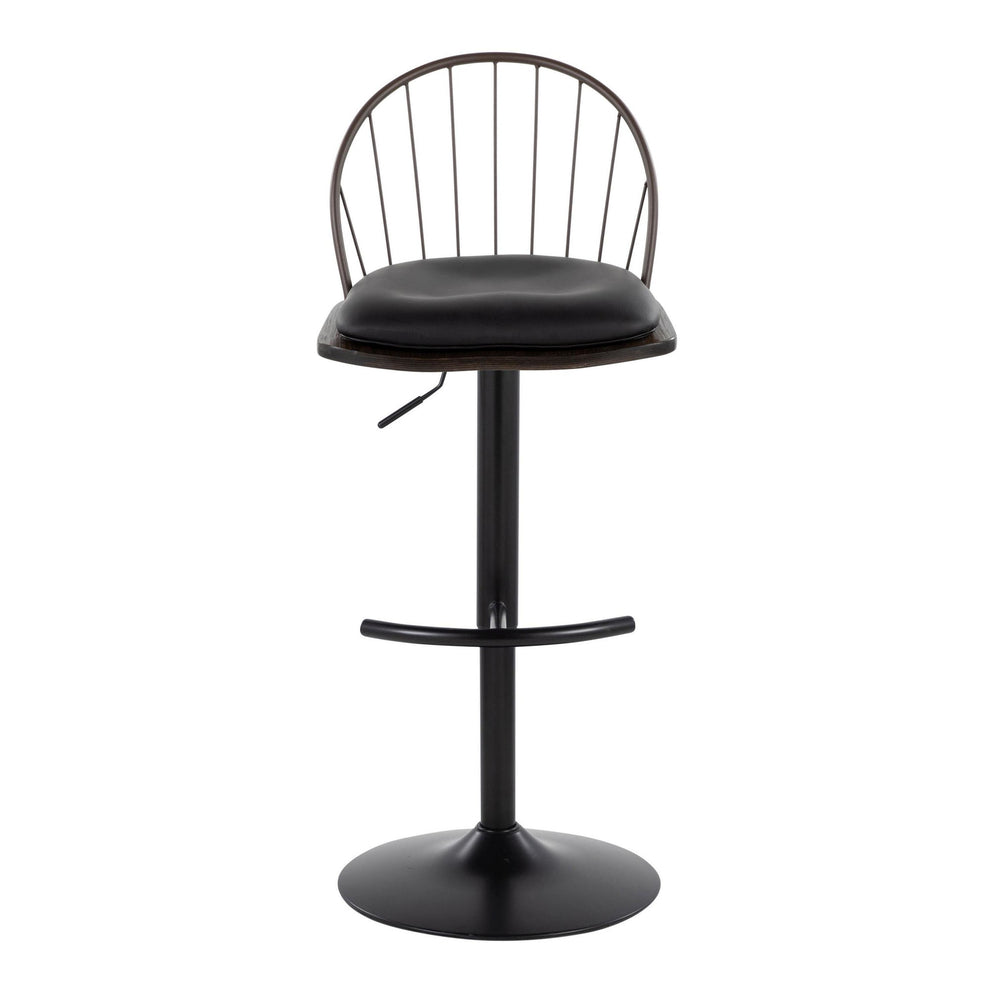 Riley Adjustable Barstool - Set of 2 Black By LumiSource | Bar Stools | Modishstore - 17