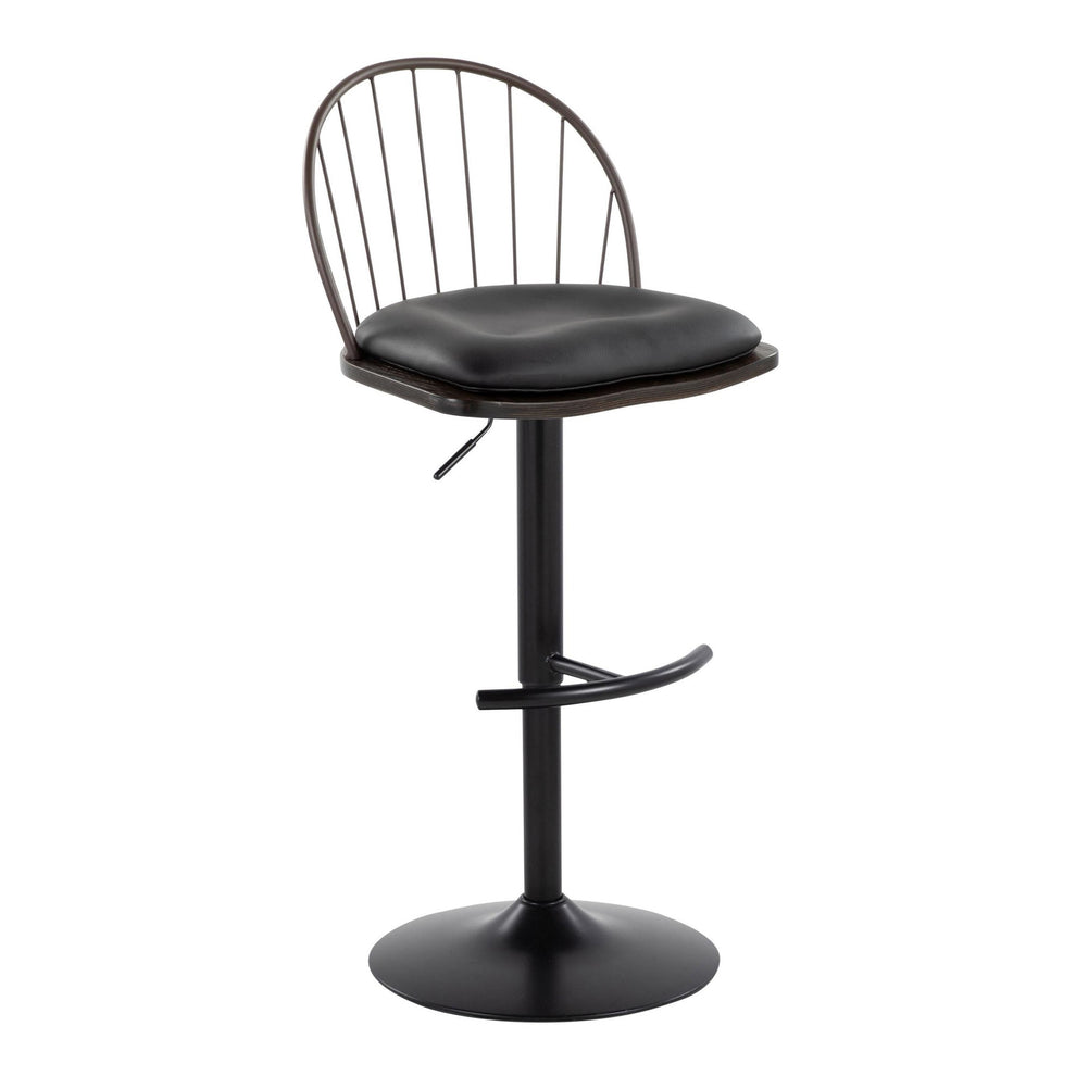 Riley Adjustable Barstool - Set of 2 Black By LumiSource | Bar Stools | Modishstore - 13
