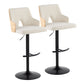 Stella Adjustable Barstool - Set of 2 Cream By LumiSource | Bar Stools | Modishstore - 3