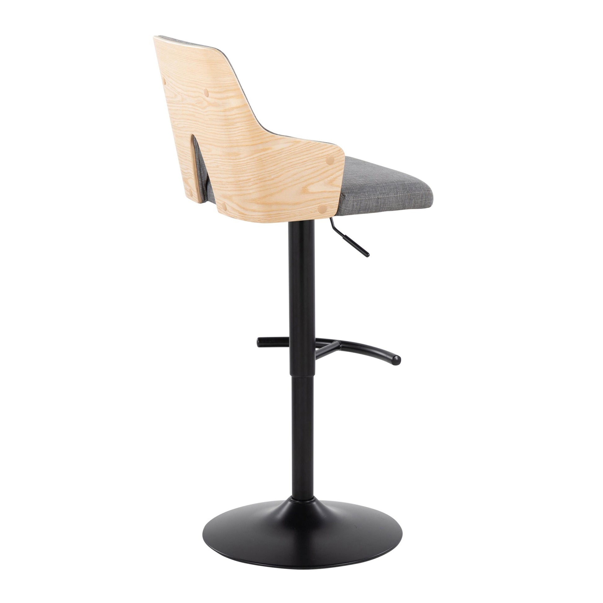 Stella Adjustable Barstool - Set of 2 Cream By LumiSource | Bar Stools | Modishstore - 12