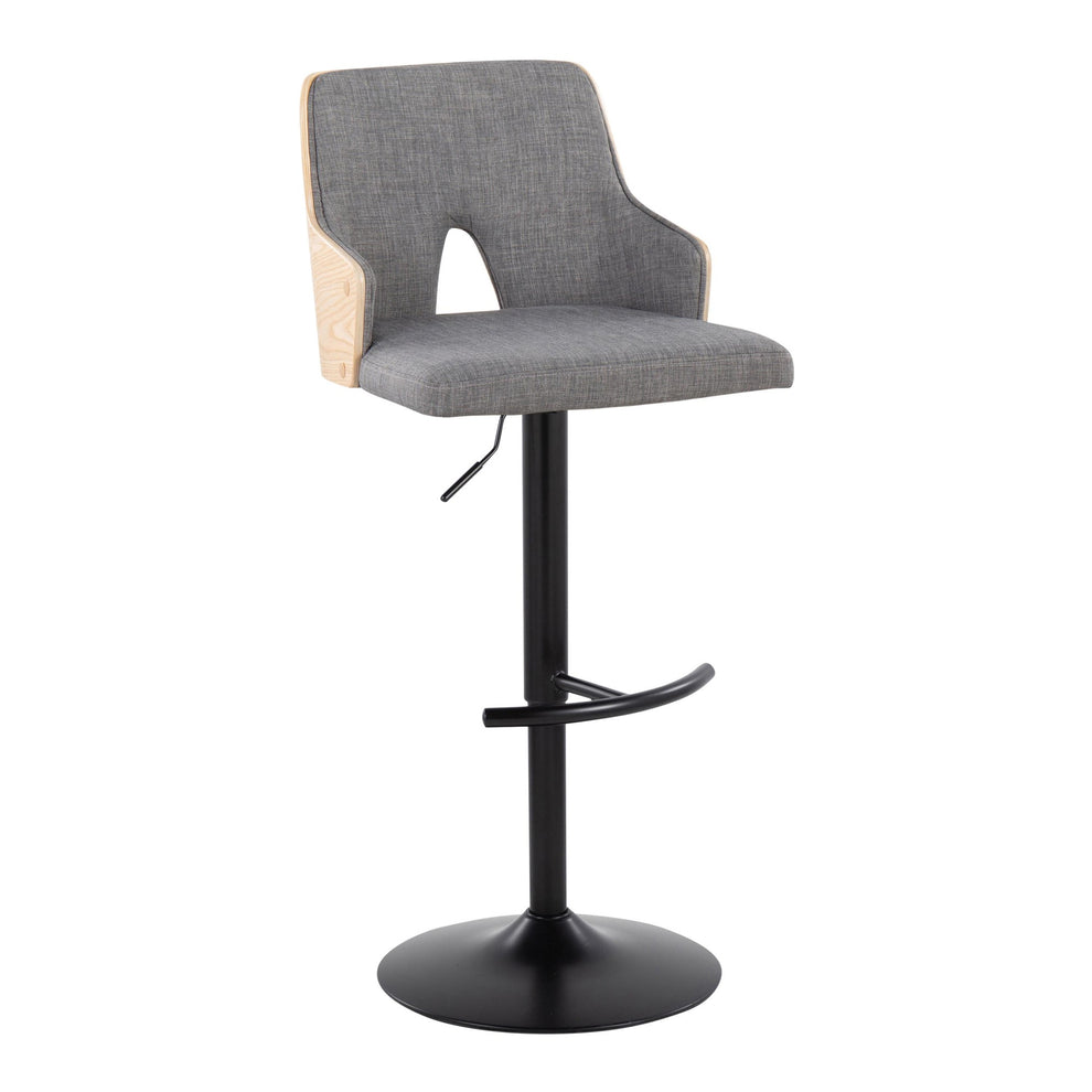 Stella Adjustable Barstool - Set of 2 Cream By LumiSource | Bar Stools | Modishstore - 10