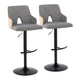 Stella Adjustable Barstool - Set of 2 Cream By LumiSource | Bar Stools | Modishstore - 9